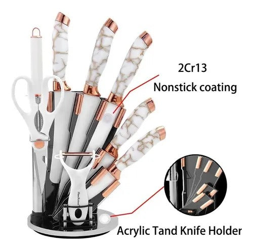 SET DE CUCHILLOS BASE GIRATORIA