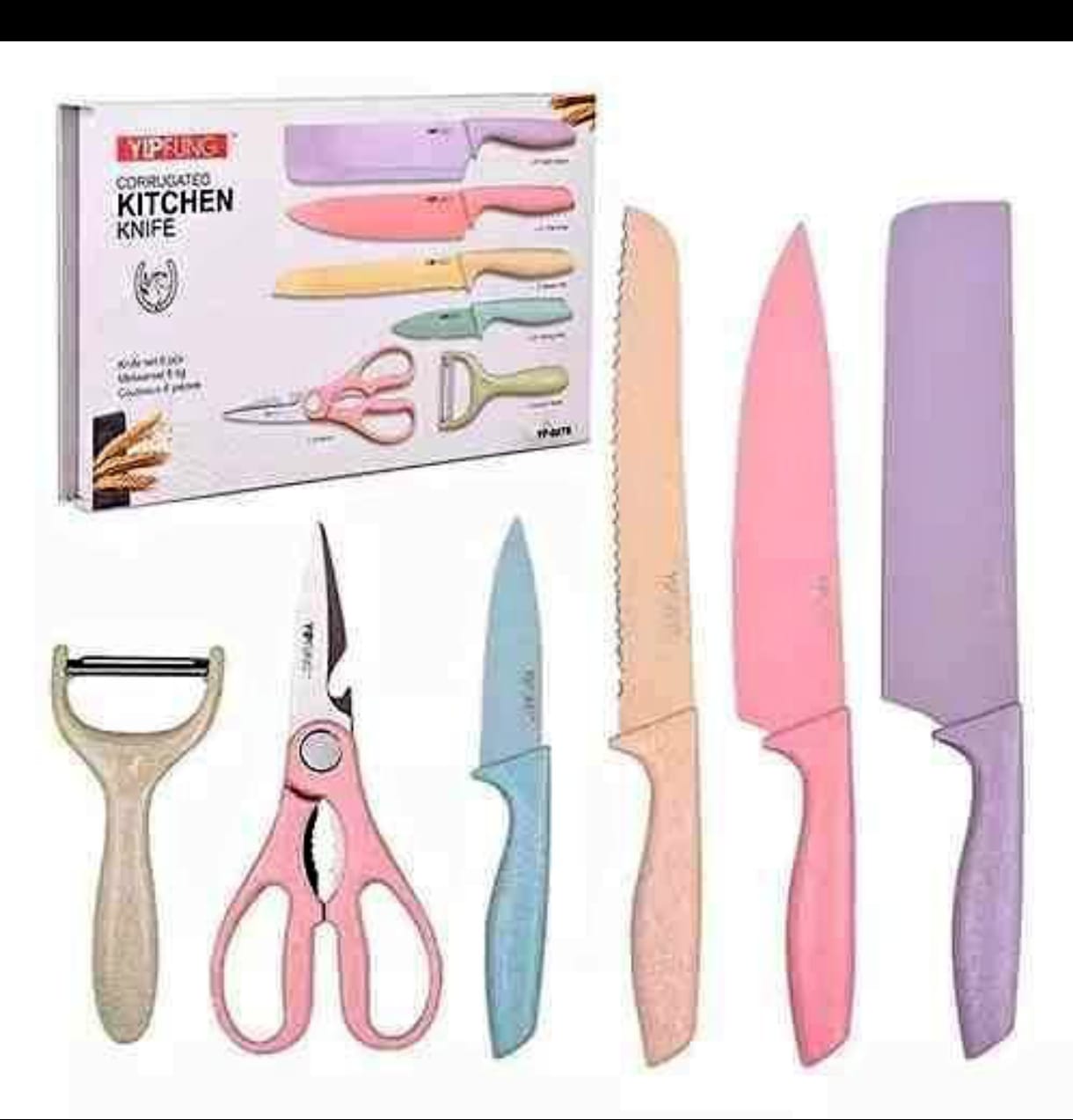 JUEGO SET DE CUCHILLOS ELEGANTE DE COLOR