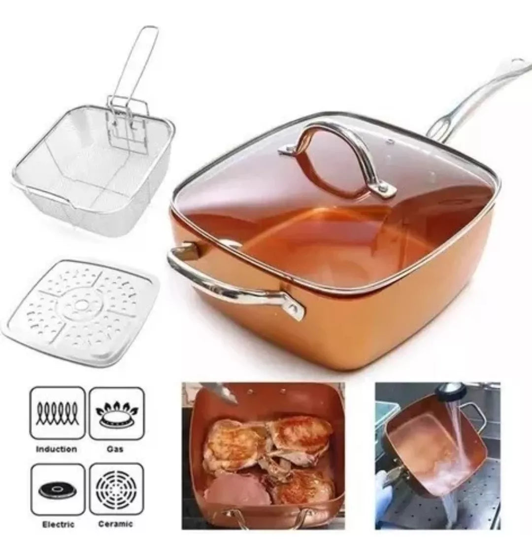 SARTENES OLLAS COPPER PAN X 5 PIEZAS