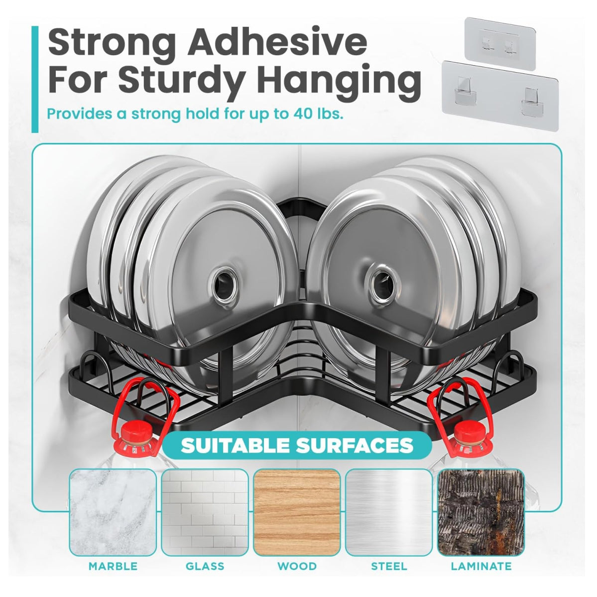 SOPORTE BAÑO METÁLICO 5 PIEZAS